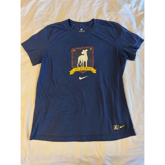 Nike AFC Richmond T-Shirt Ted Lasso Crest Logo Navy Blue - size L - Picture 1 of 5